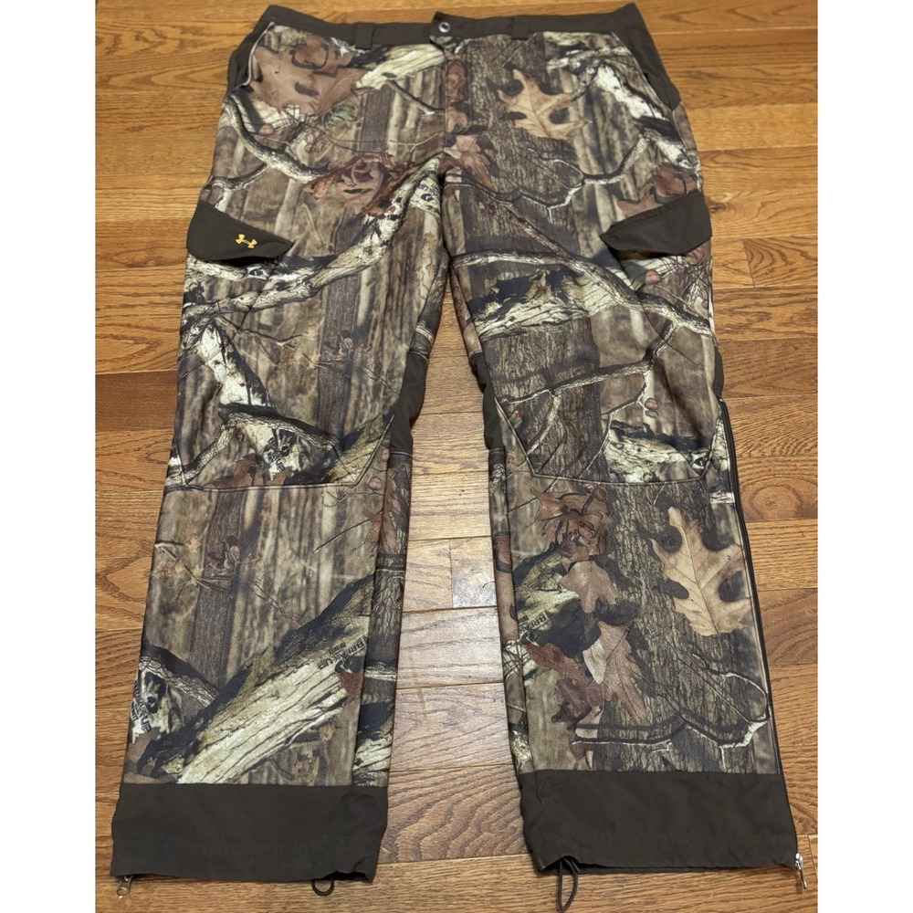 Under Armour Men's 44 Realtree Camouflage Fleece Lined Zip Up Leg Hunting Pants